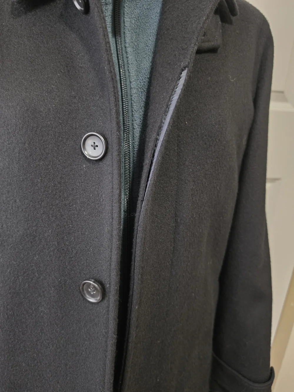 J. Crew Men's Black Westboune Topcoat-pre Owned